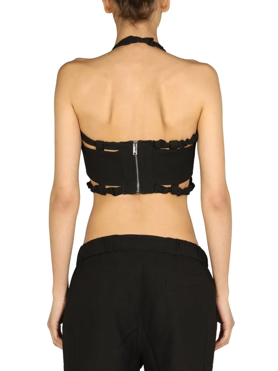 Ganni Halterneck Cropped Top