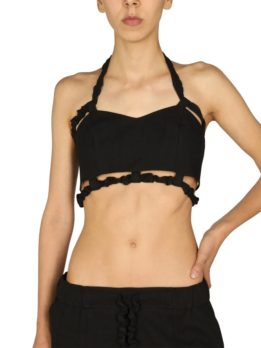 Ganni Halterneck Cropped Top