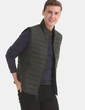 GAP Men Green Water Resistant Puffer Gilet Jacket