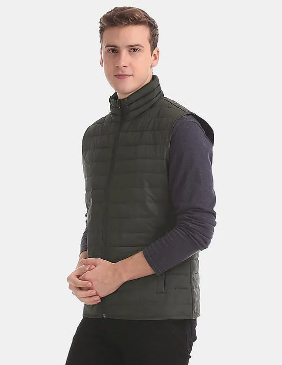 GAP Men Green Water Resistant Puffer Gilet Jacket