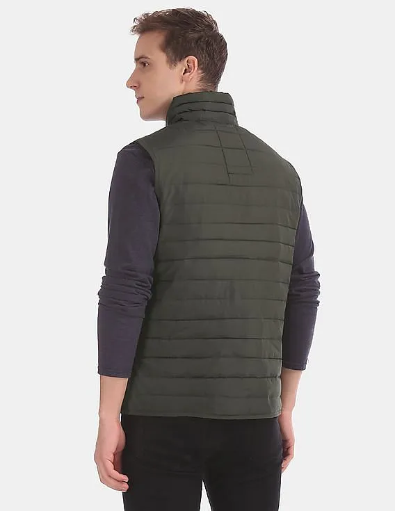 GAP Men Green Water Resistant Puffer Gilet Jacket