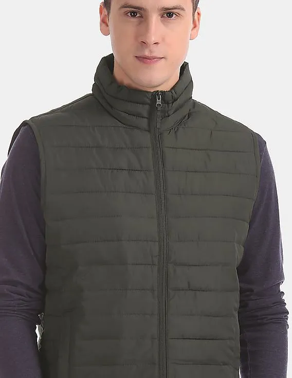 GAP Men Green Water Resistant Puffer Gilet Jacket