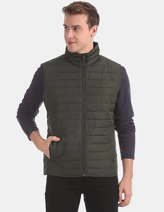 GAP Men Green Water Resistant Puffer Gilet Jacket