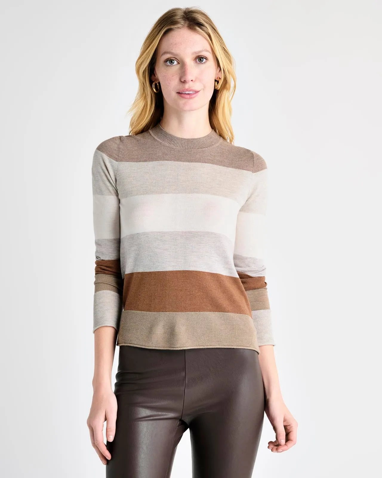 Georgie Camel Stripe Sweater