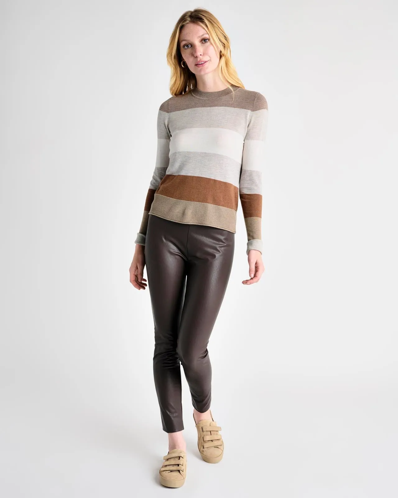 Georgie Camel Stripe Sweater