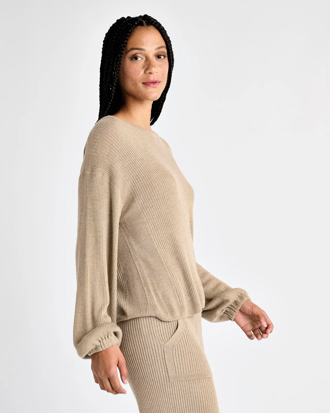 Georgie Cashblend Rib Sweater