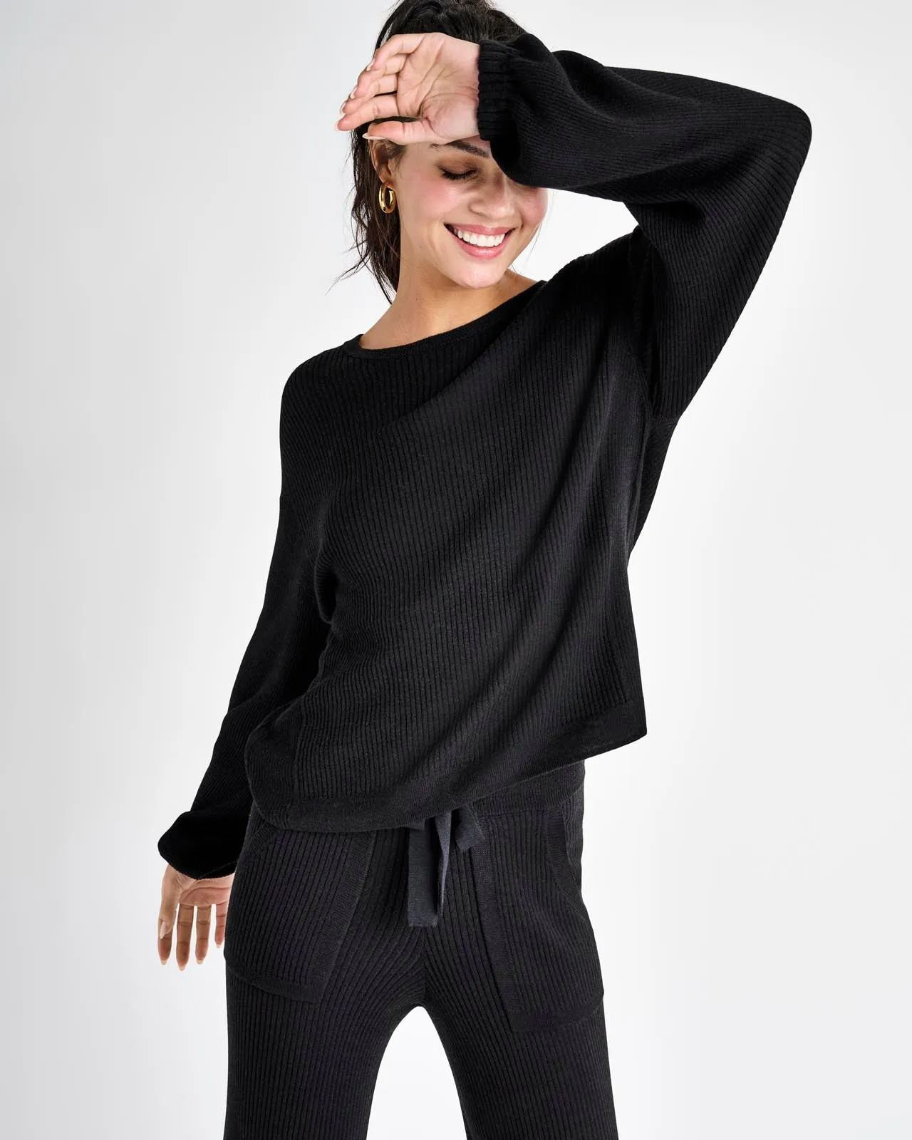 Georgie Cashblend Rib Sweater