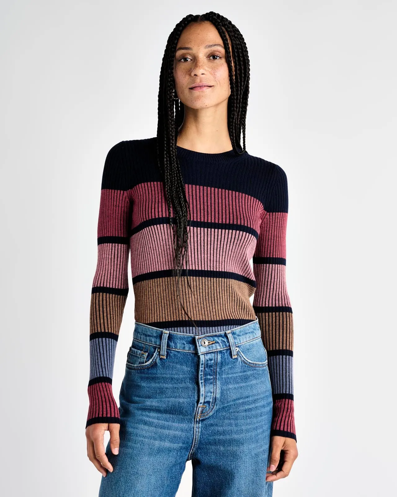 Georgie Rib Colorblock Sweater