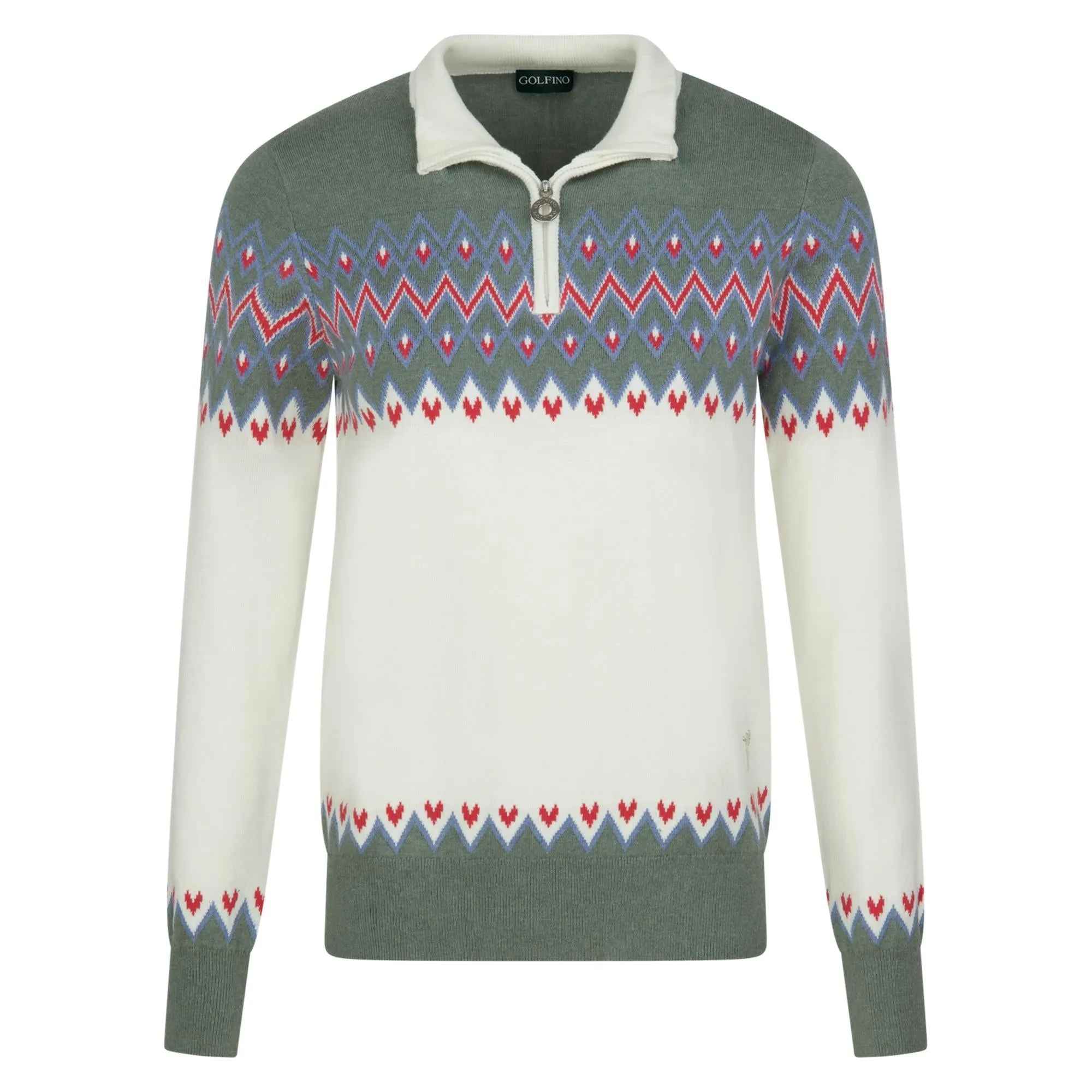 Golfino Winter Game Knitted Troyer Ladies Golf Sweater Snow