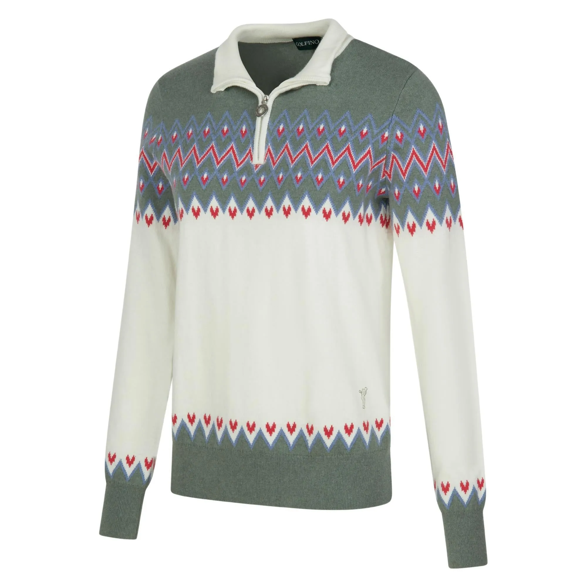 Golfino Winter Game Knitted Troyer Ladies Golf Sweater Snow