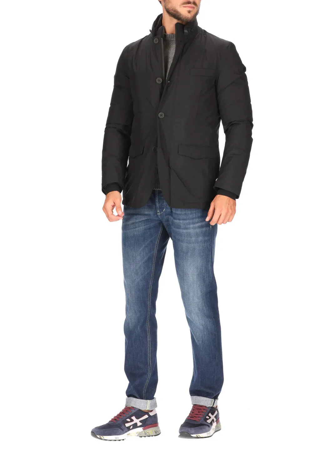 Herno High-Neck Layered Jacket