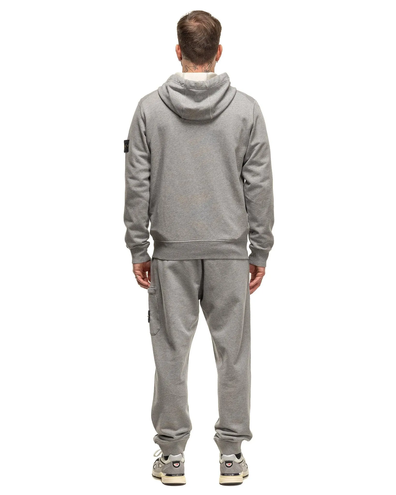 Hooded Track Top Melange Grey