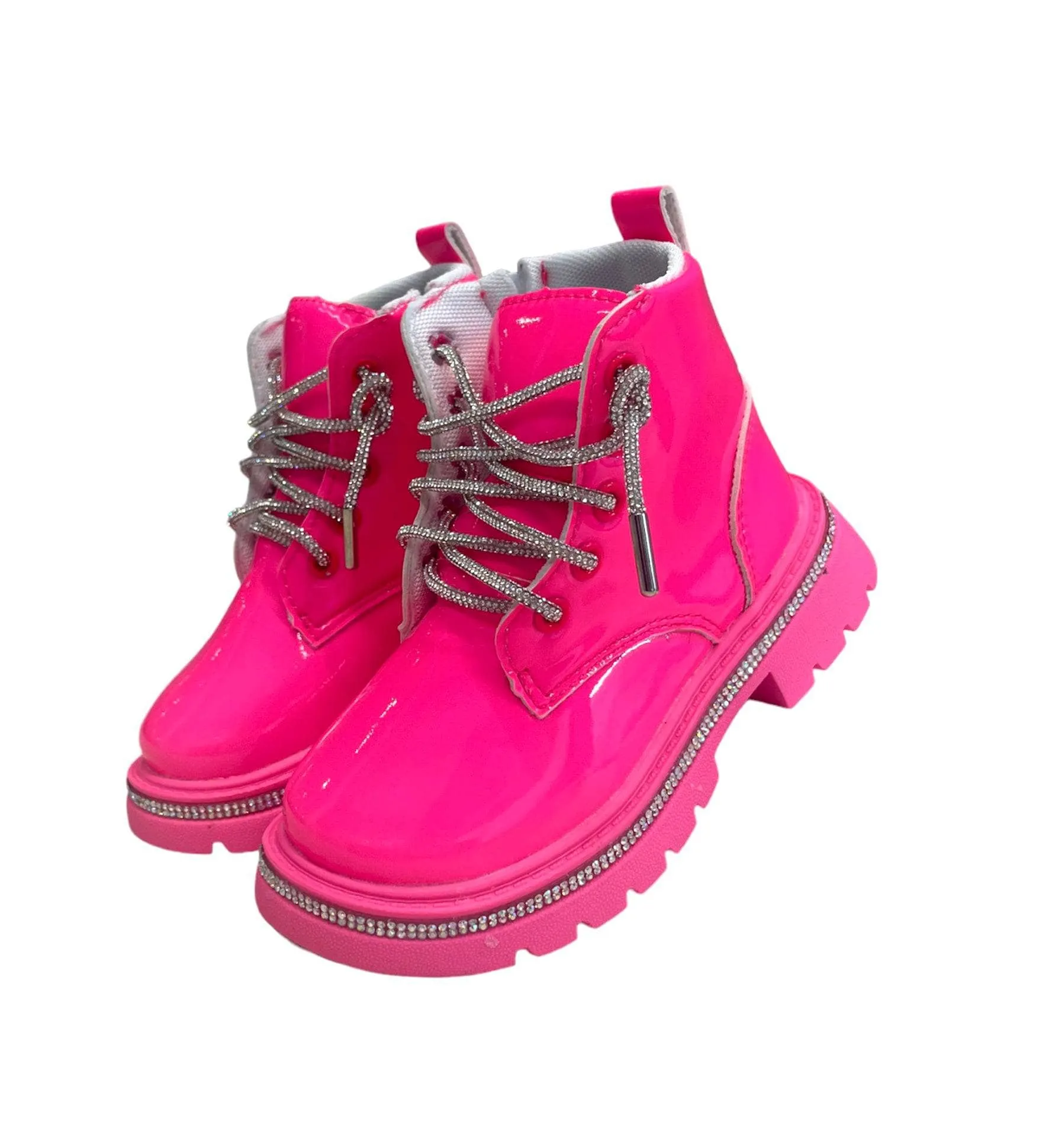 Hot Pink Crystal Boots