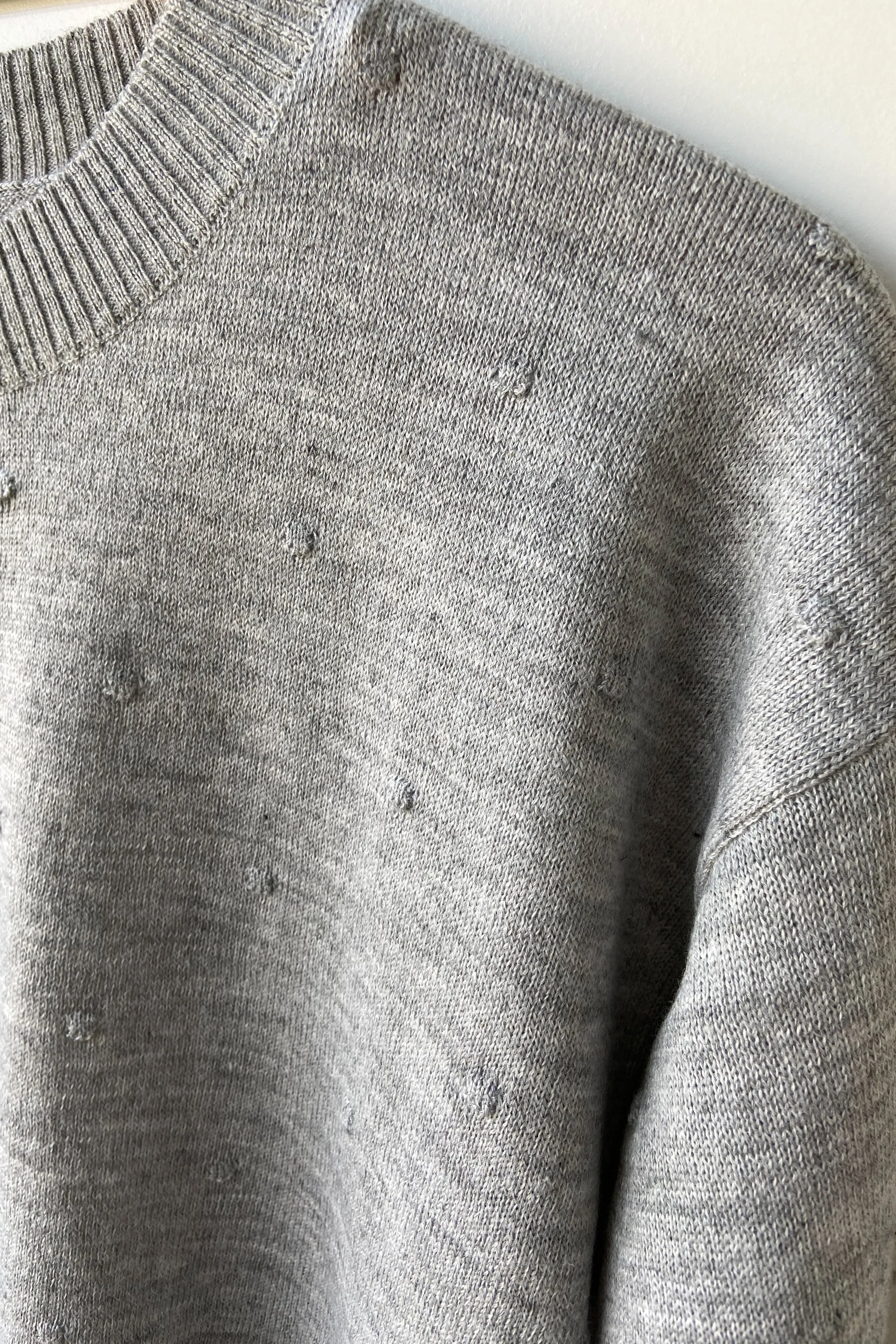 Hum Along The Way Knit Sweater- Light Grey