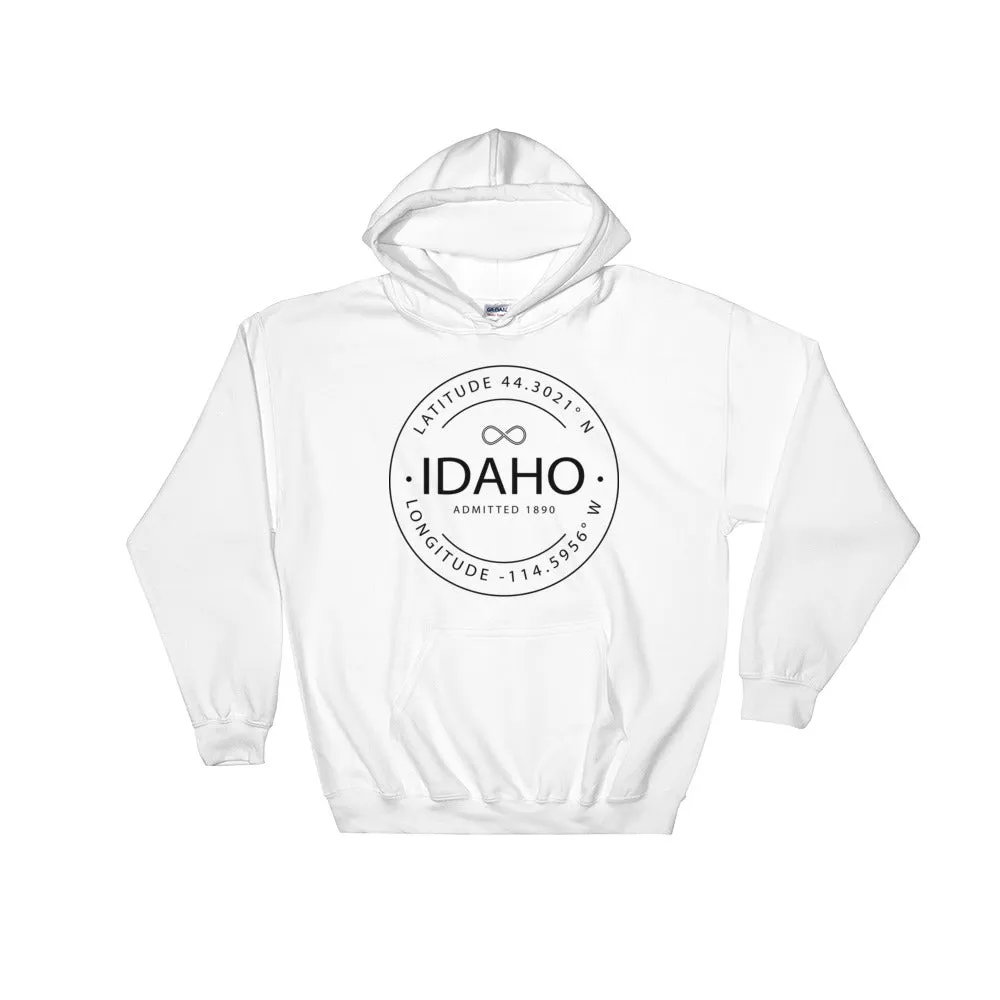 Idaho - Hooded Sweatshirt - Latitude & Longitude