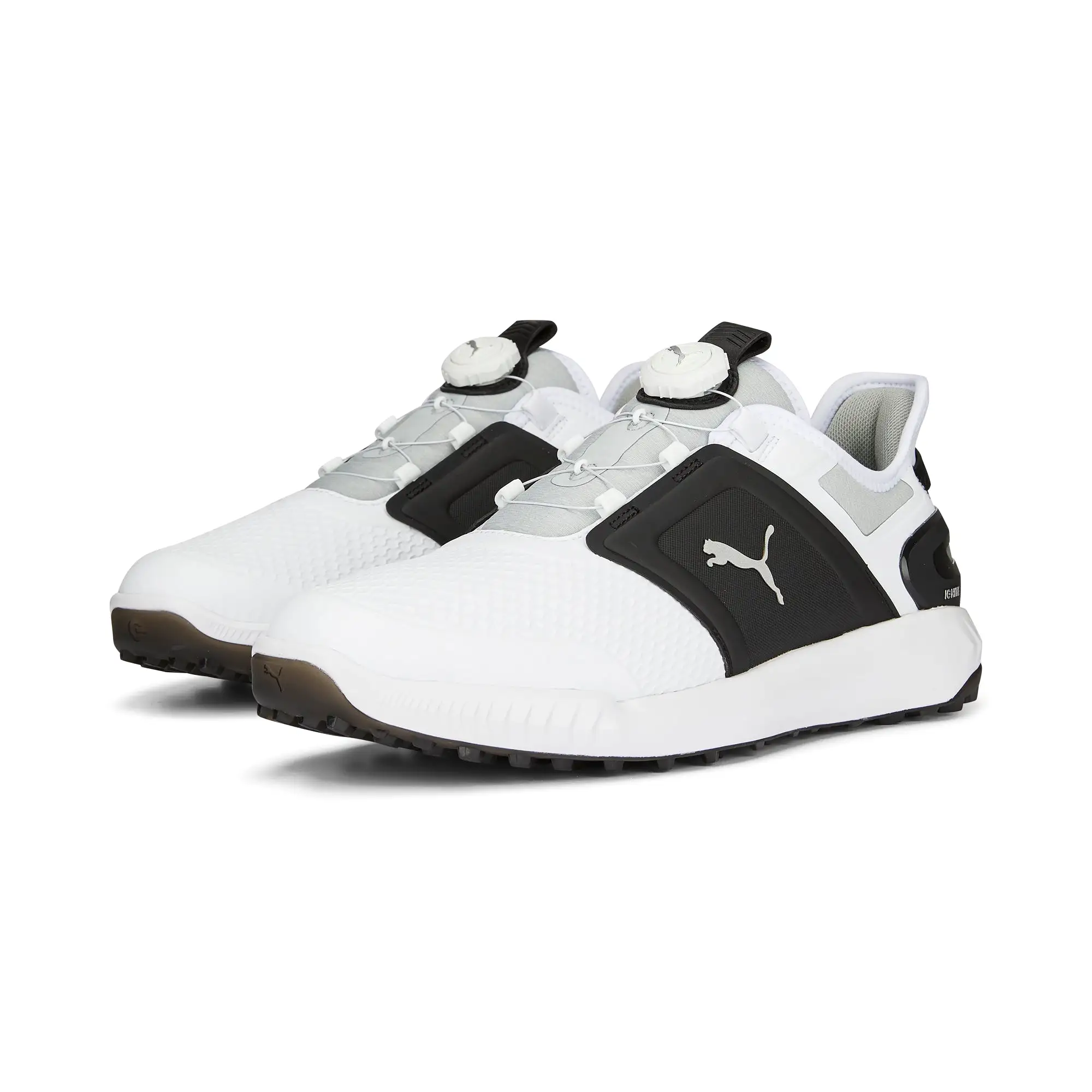 IGNITE ELEVATE DISC Spikeless Golf Shoes | Puma White / Puma Silver / High Rise