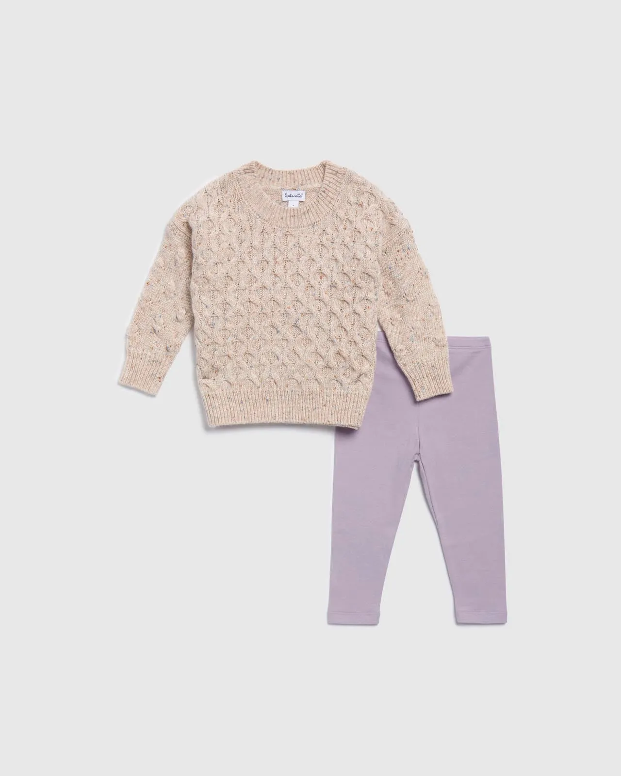 Infant Girls Speckled Sweater Set