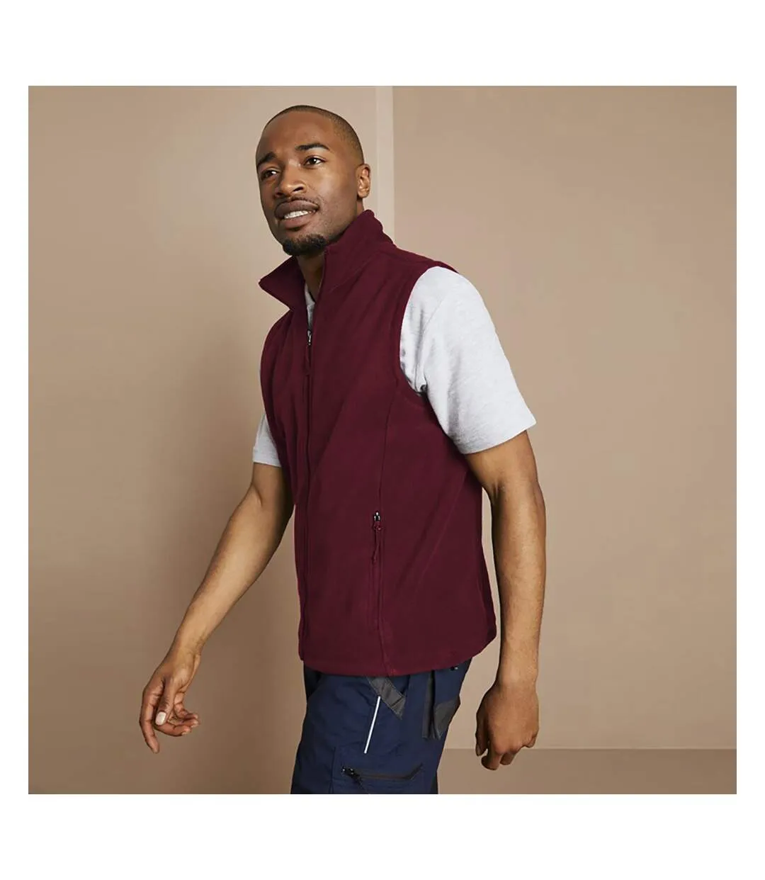 Jerzees Colour Fleece Gilet Jacket / Bodywarmer (Burgundy) - UTBC576