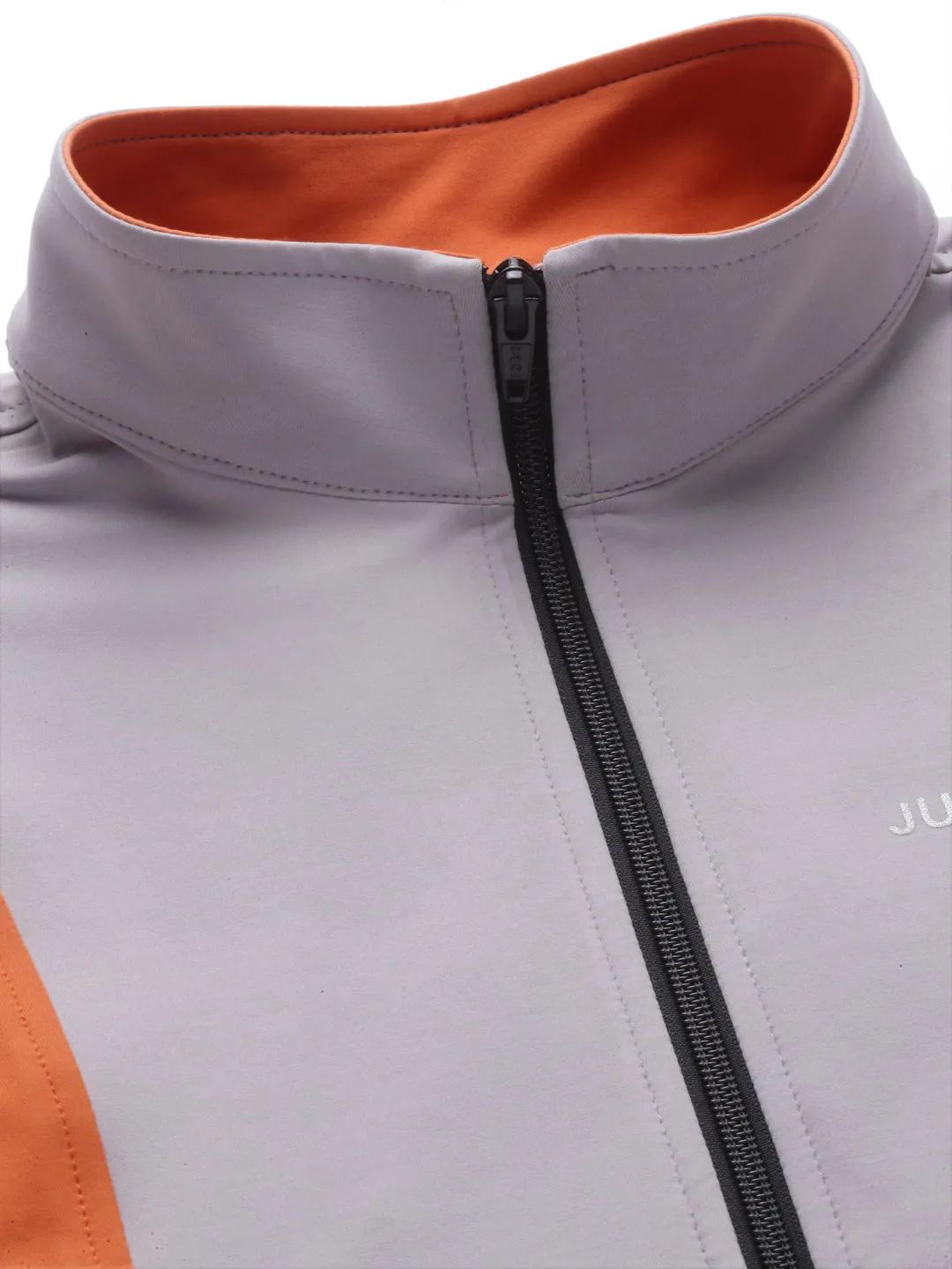 JUMP USA Women Lilac Grey & Orange Solid Polyester Hiking Jacket