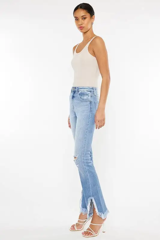 KANCAN ALWAYS FRAYED HIGH RISE JEANS [online exclusive]