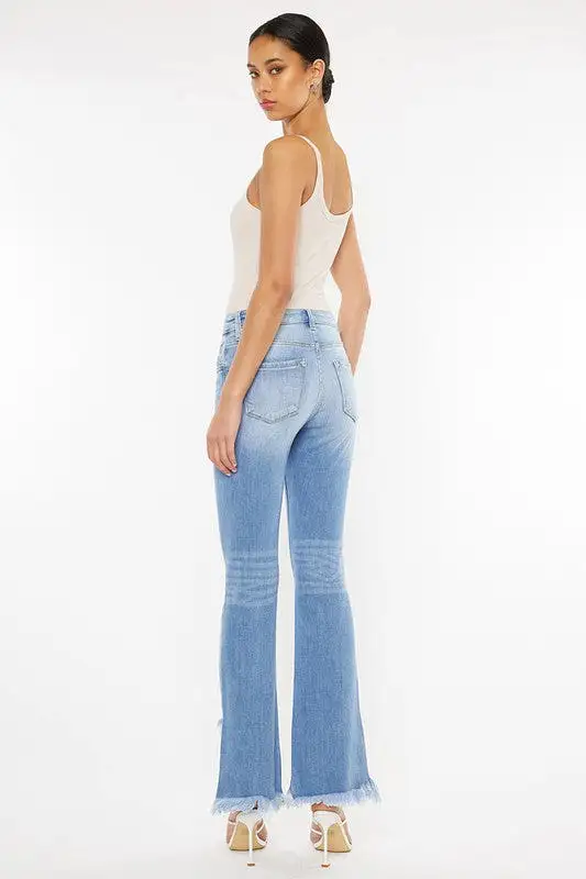 KANCAN ALWAYS FRAYED HIGH RISE JEANS [online exclusive]