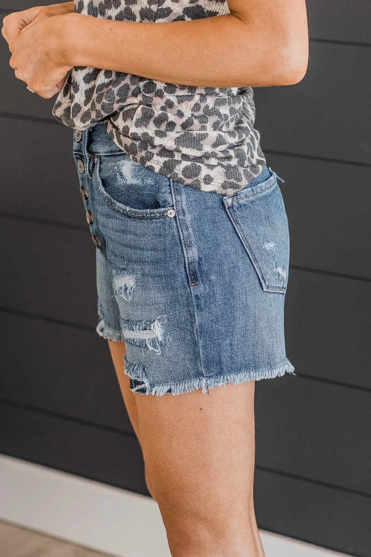 KanCan High-Rise Shorts- Keelie Wash