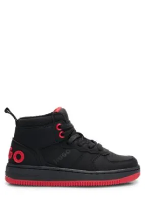 Kids' high-top trainers in faux nubuck leather