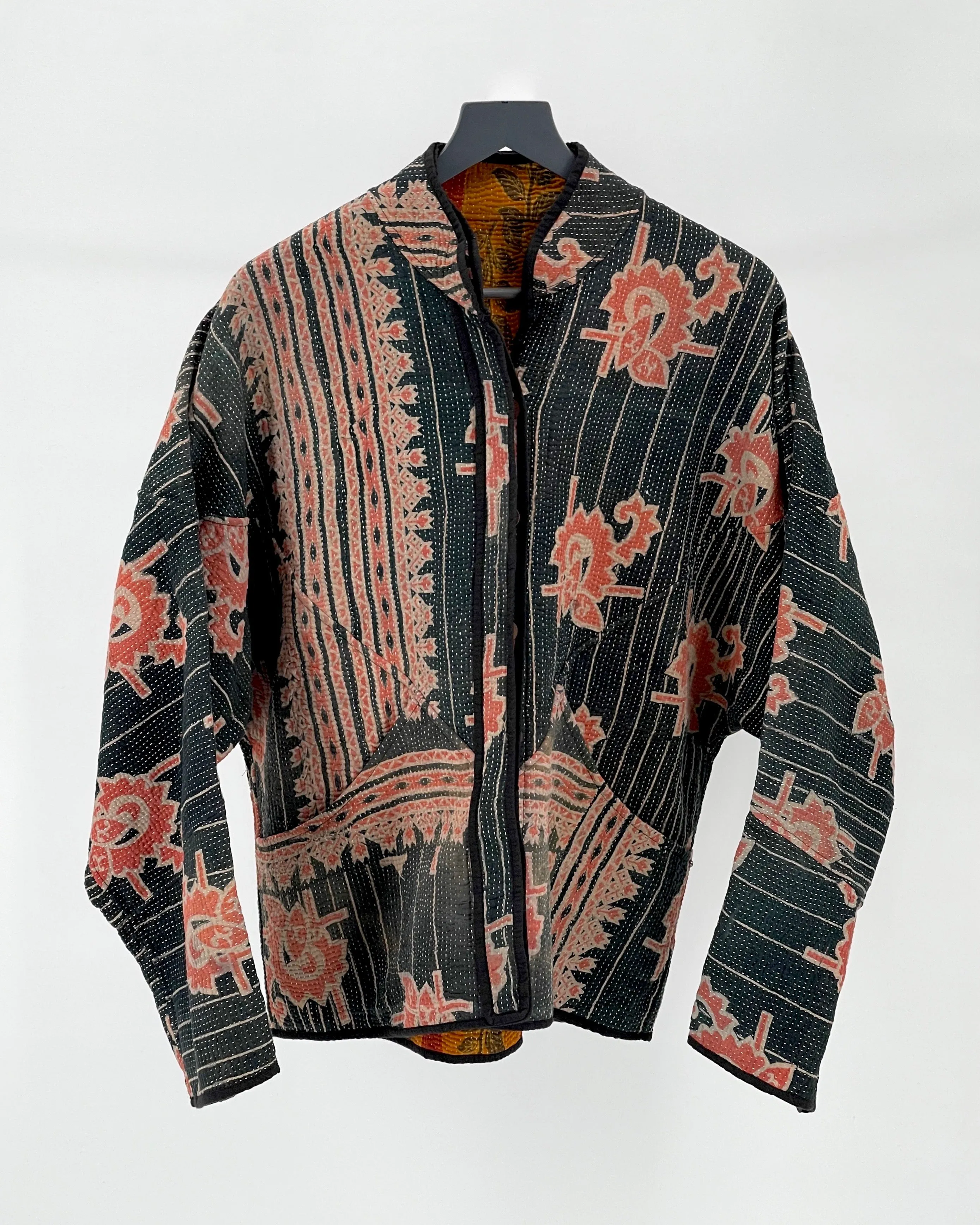 Ladhiya Quilted Patchwork Kantha Jacket