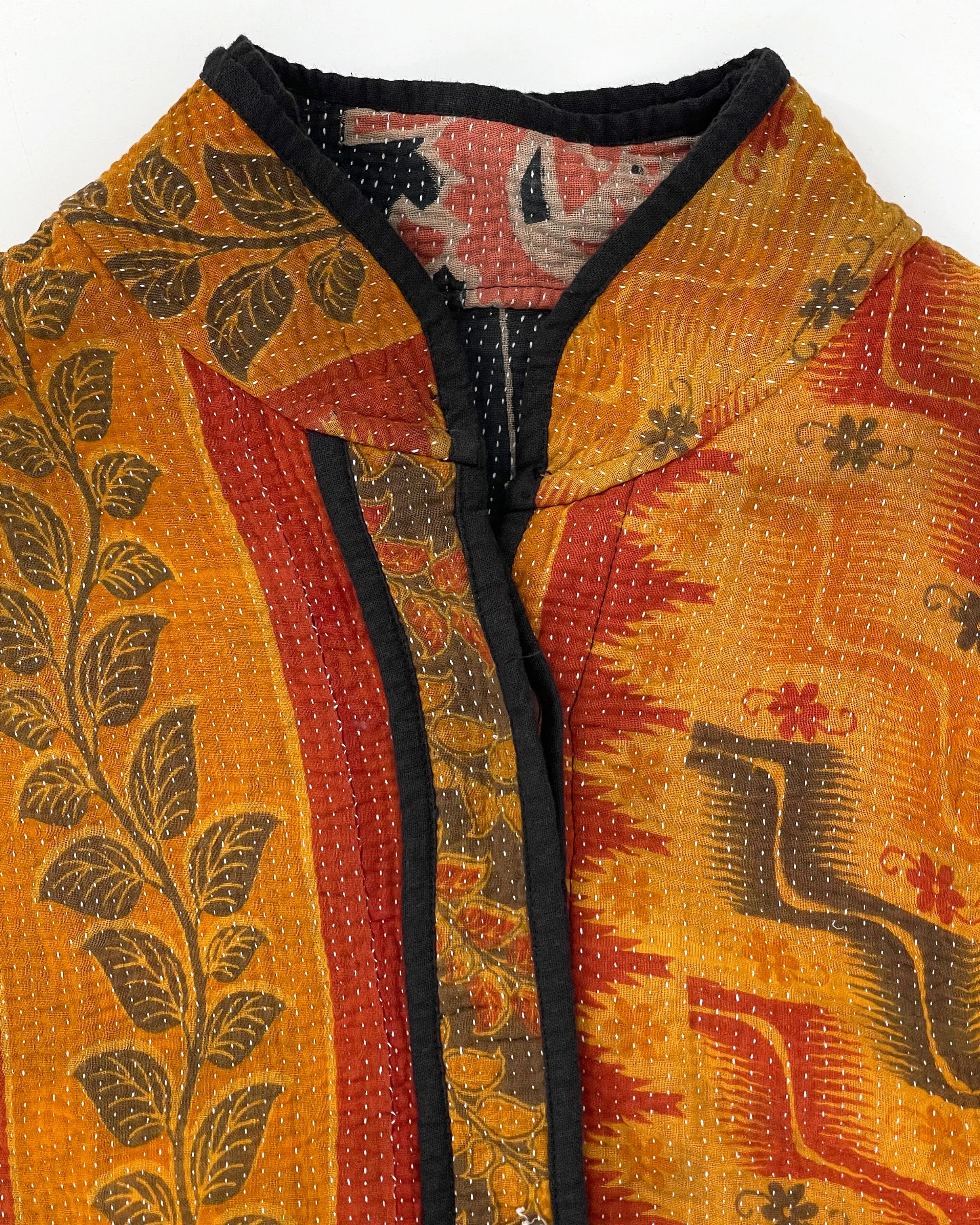 Ladhiya Quilted Patchwork Kantha Jacket