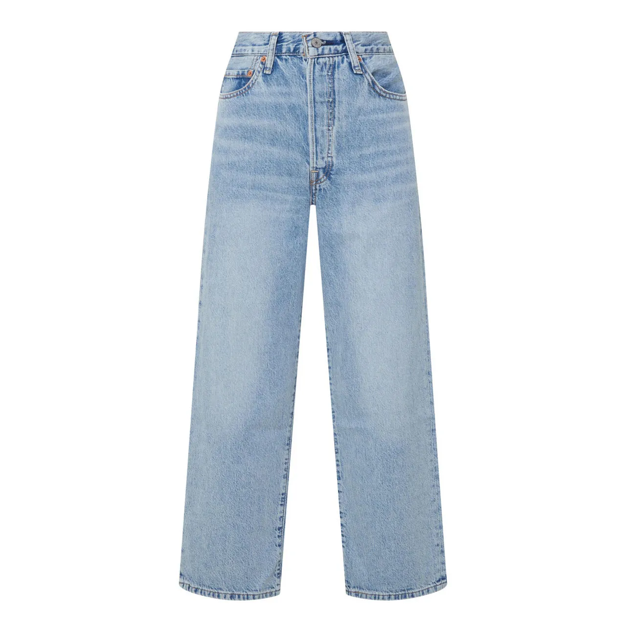 LEVIS Ribcage Cropped Super-High Rise Straight Leg Jeans - Light Blue