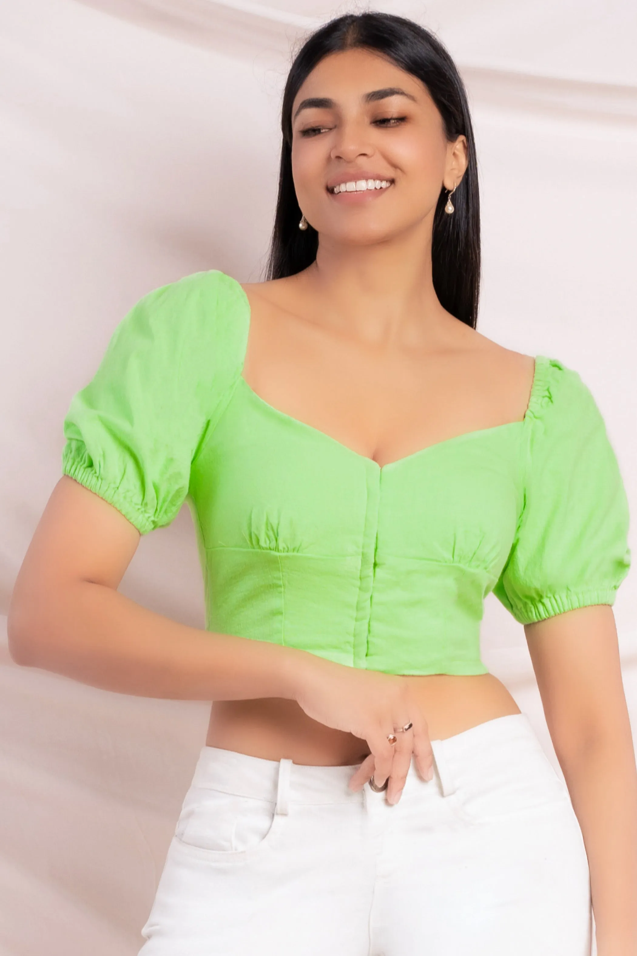 Lime Cropped Top