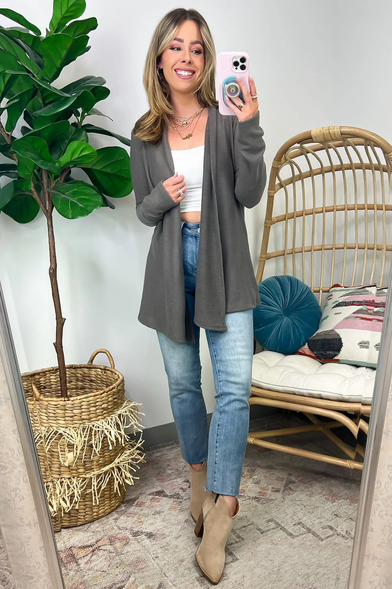 Liori Draped Long Sleeve Cardigan - FINAL SALE