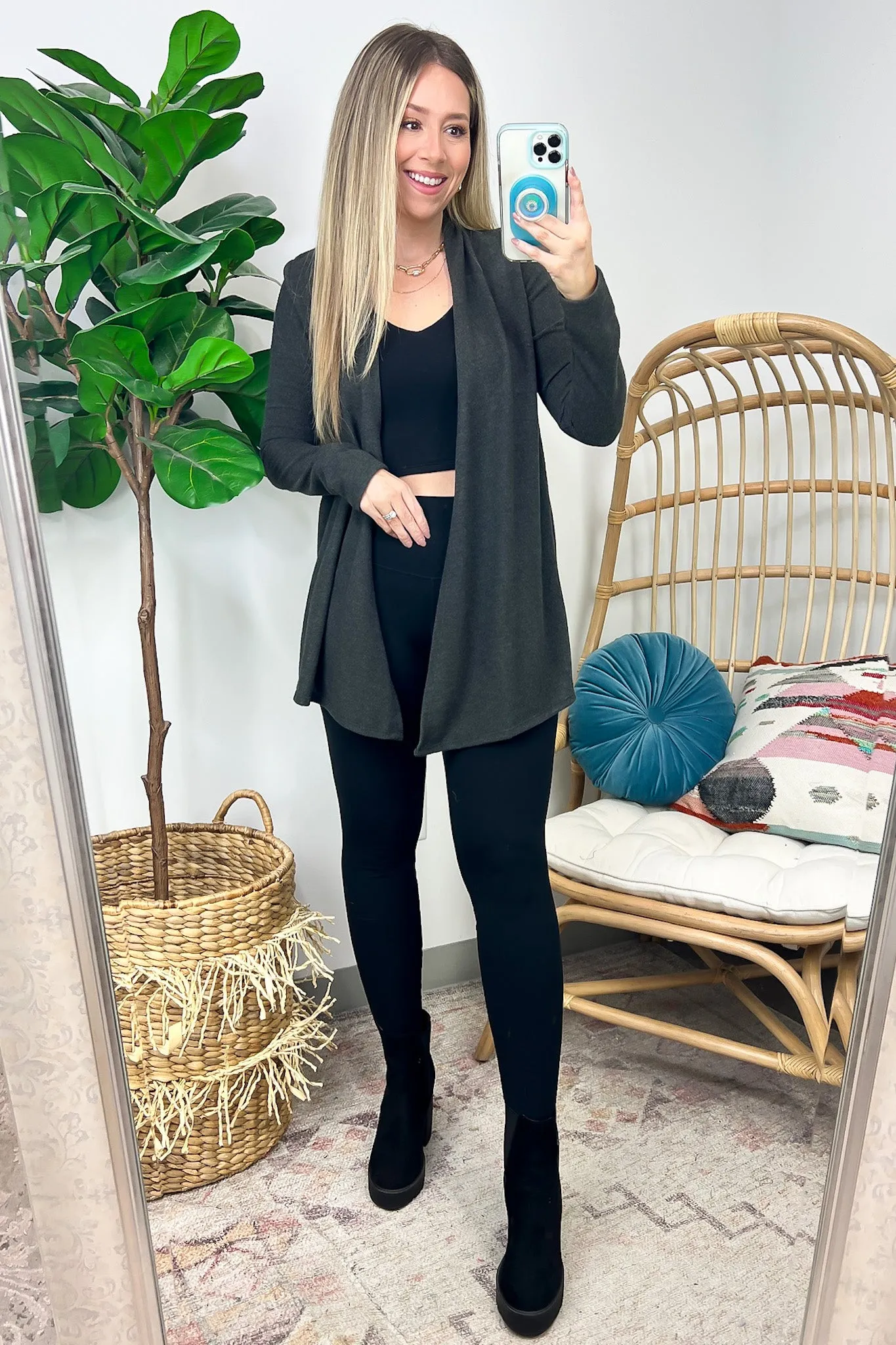 Liori Draped Long Sleeve Cardigan - FINAL SALE