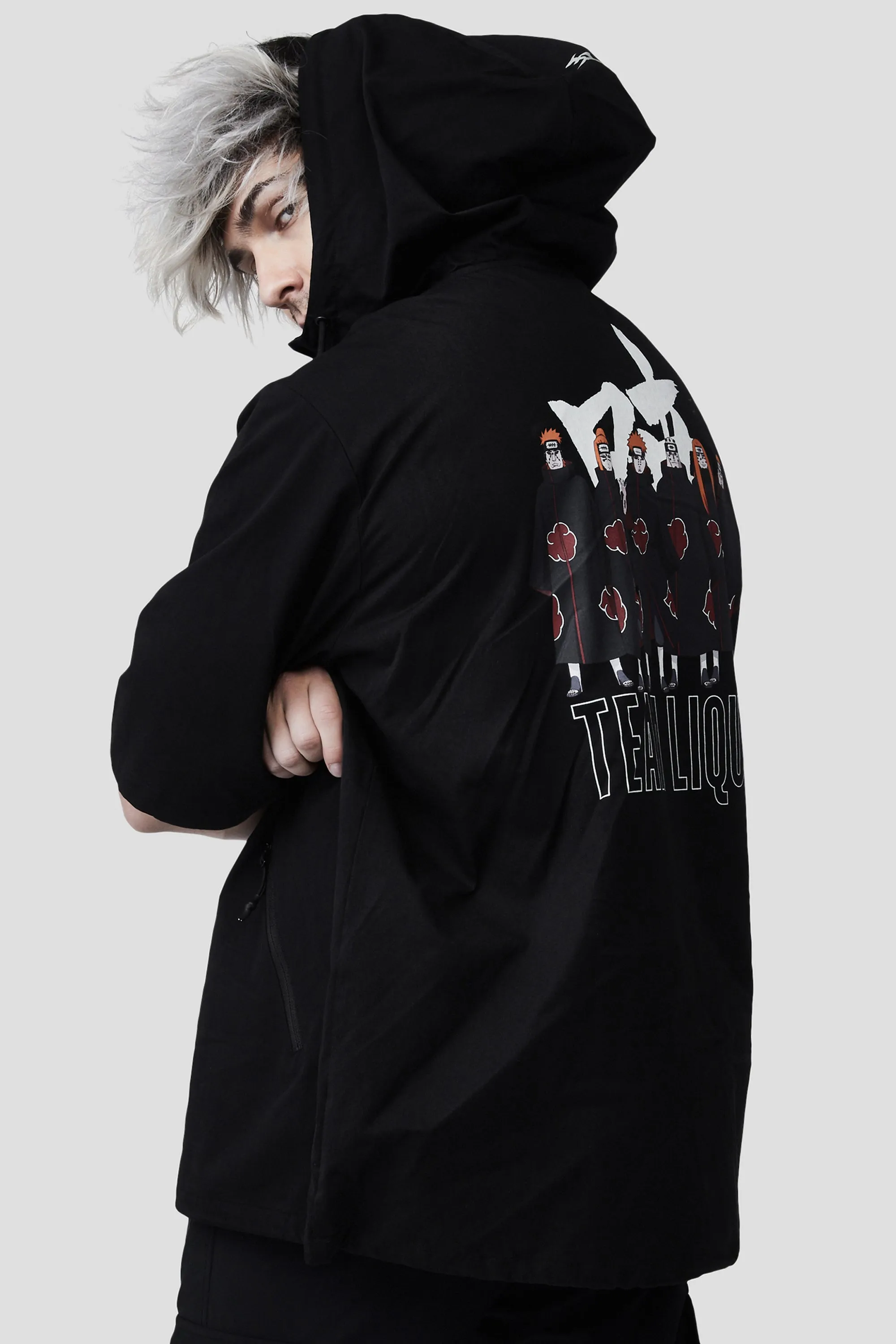 LIQUID x NARUTO AKATSUKI SIX PATHS OF PAIN SHORT SLEEVE TECH HOODIE