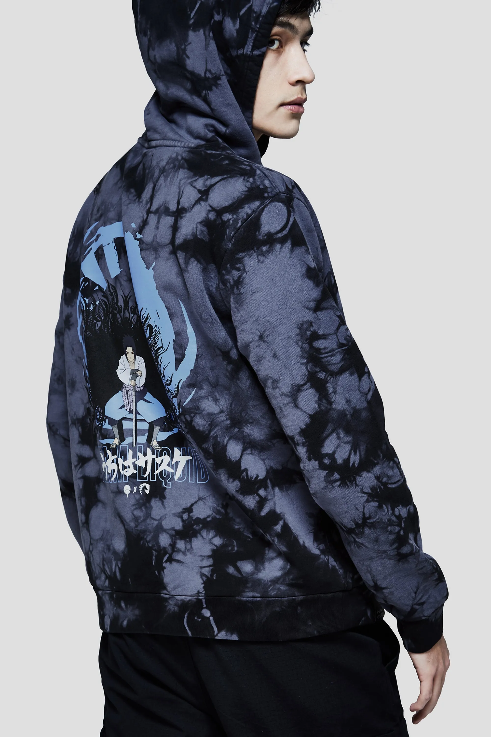 LIQUID x NARUTO SASUKE CURSE MARK HOODIE