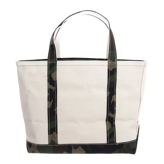 L.L.Bean Zip-Top Boat & Tote Medium Green Camouflage Bag