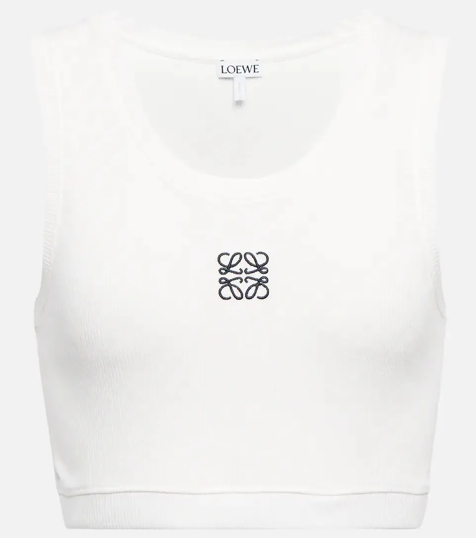 LOEWE  |Cropped anagram tank top in cotton