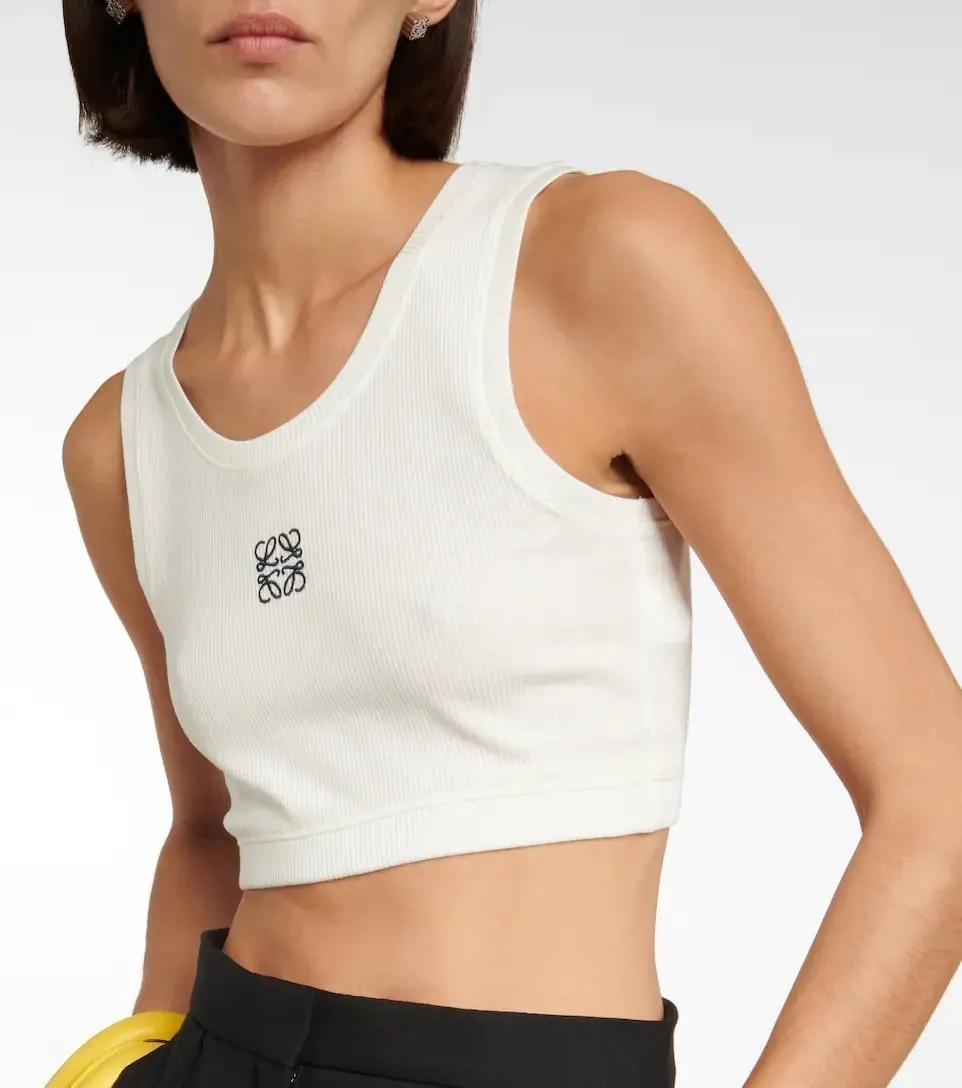 LOEWE  |Cropped anagram tank top in cotton