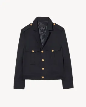 Lourdes Cropped Military Blazer