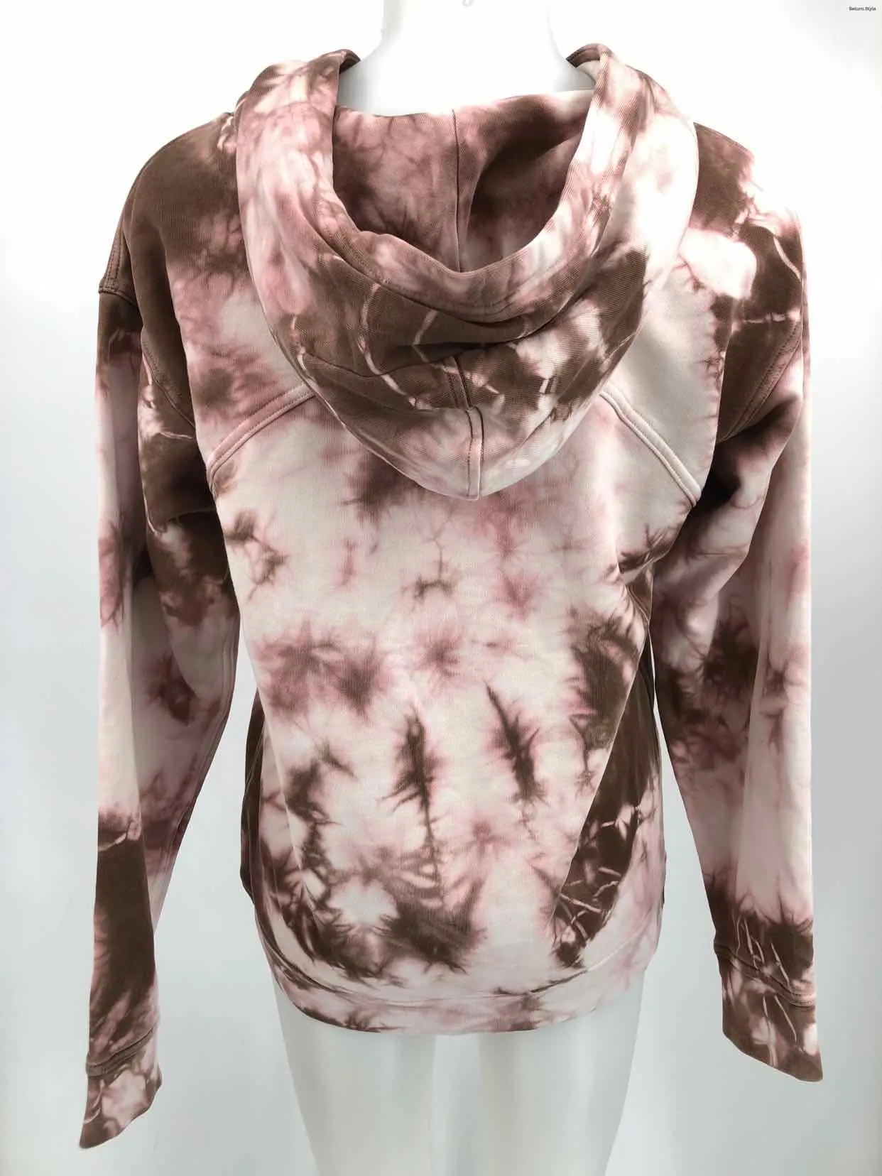 LULULEMON Pink Brown Dyed Print Hoodie Size 6  (S) Activewear Jacket