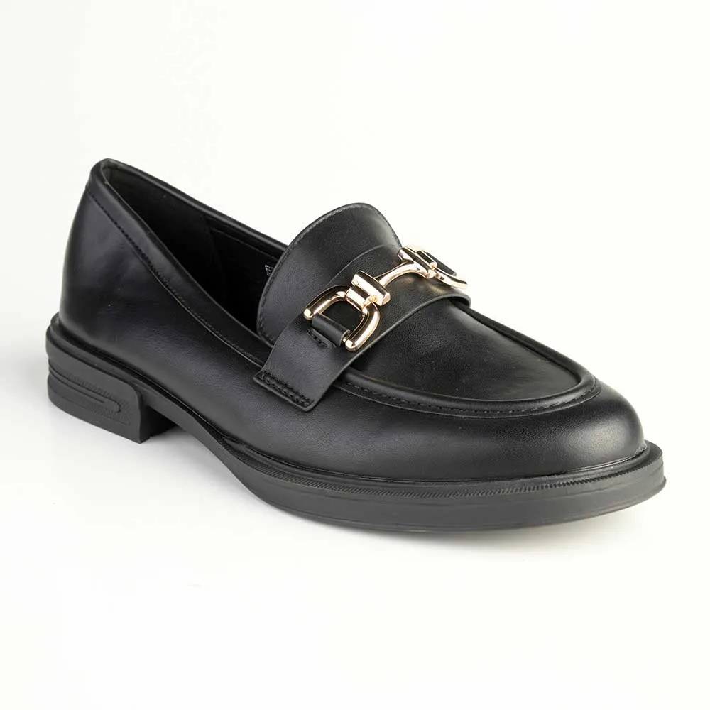 Madison Poppy Platform Loafer - Black