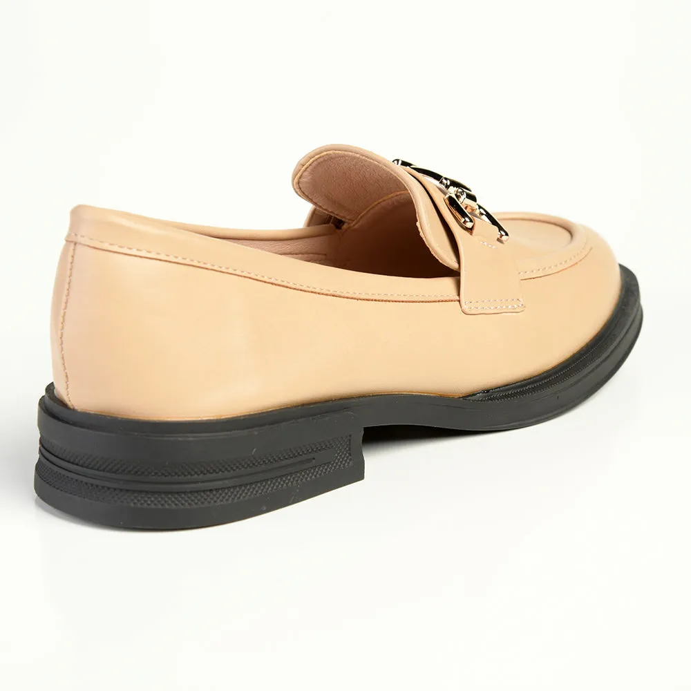 Madison Poppy Platform Loafer - Nude