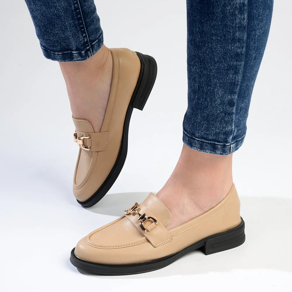 Madison Poppy Platform Loafer - Nude