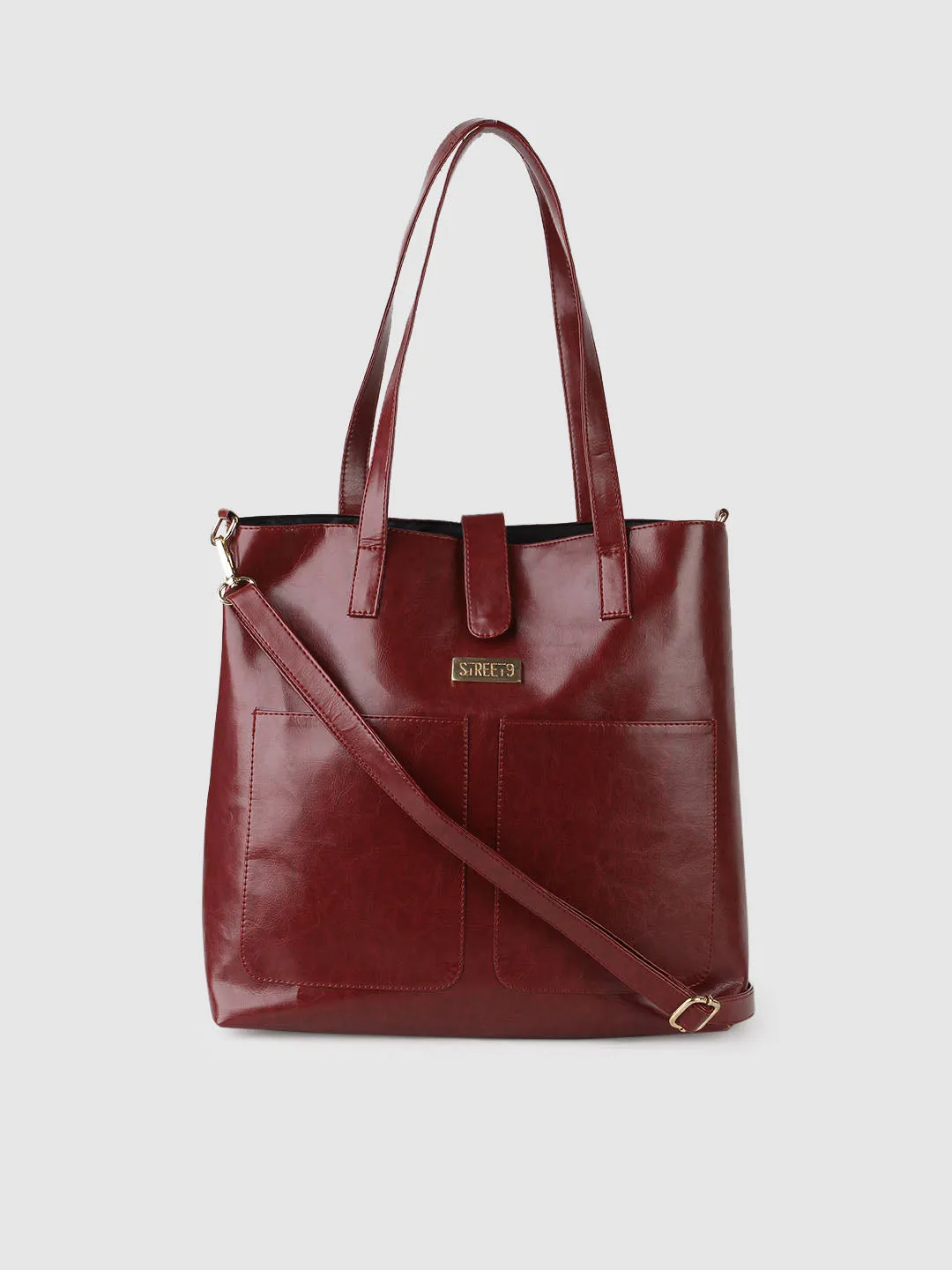 MaroonSolid Tote Bag