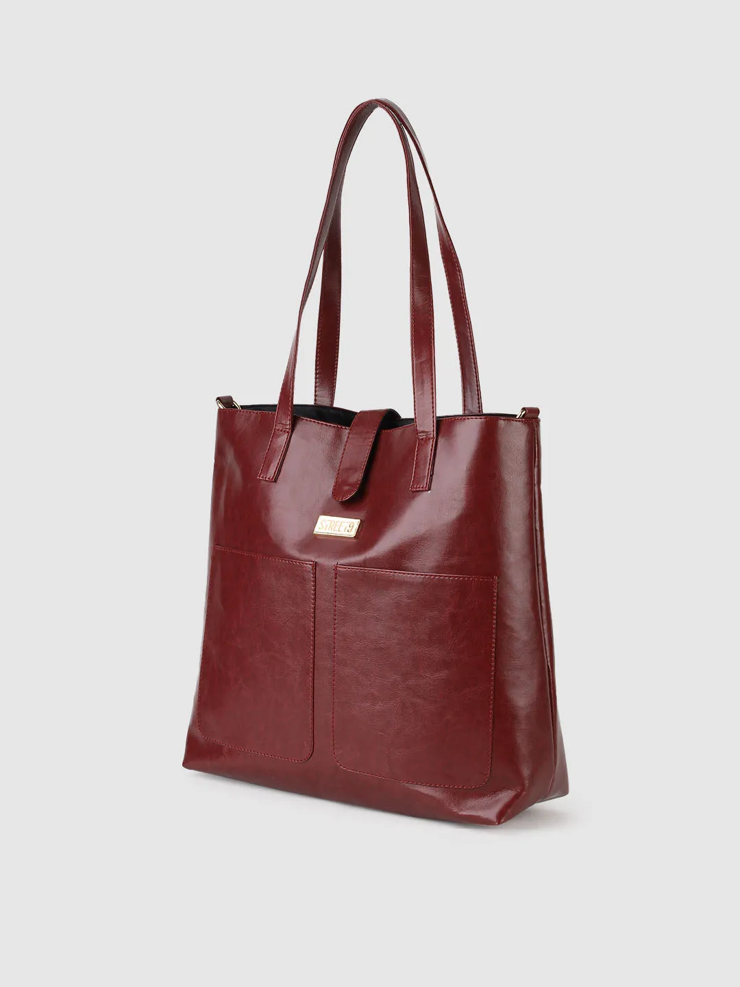 MaroonSolid Tote Bag