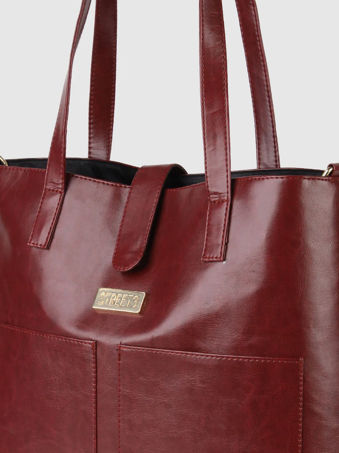 MaroonSolid Tote Bag