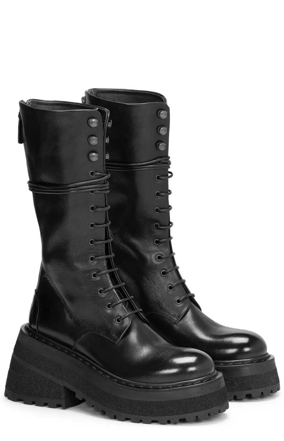 Marsèll Block Heel Lace-Up Boots