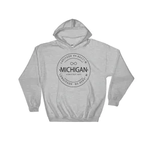 Michigan - Hooded Sweatshirt - Latitude & Longitude