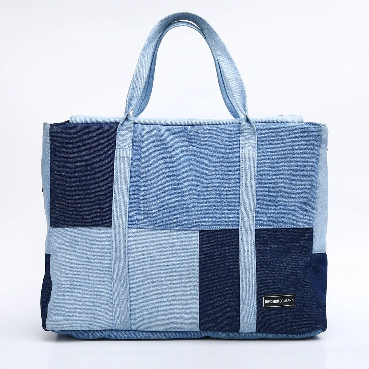 Multi-Colored Denim Tote Bag