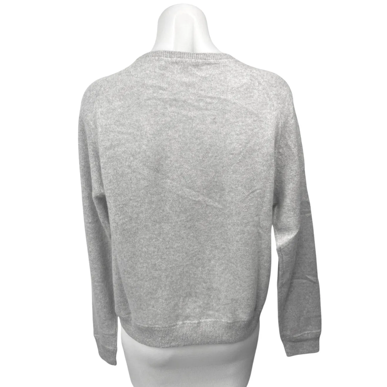 NAKEDCASHMERE Women's Gray 100% Cashmere Crewneck Pullover Sweater Top Size L